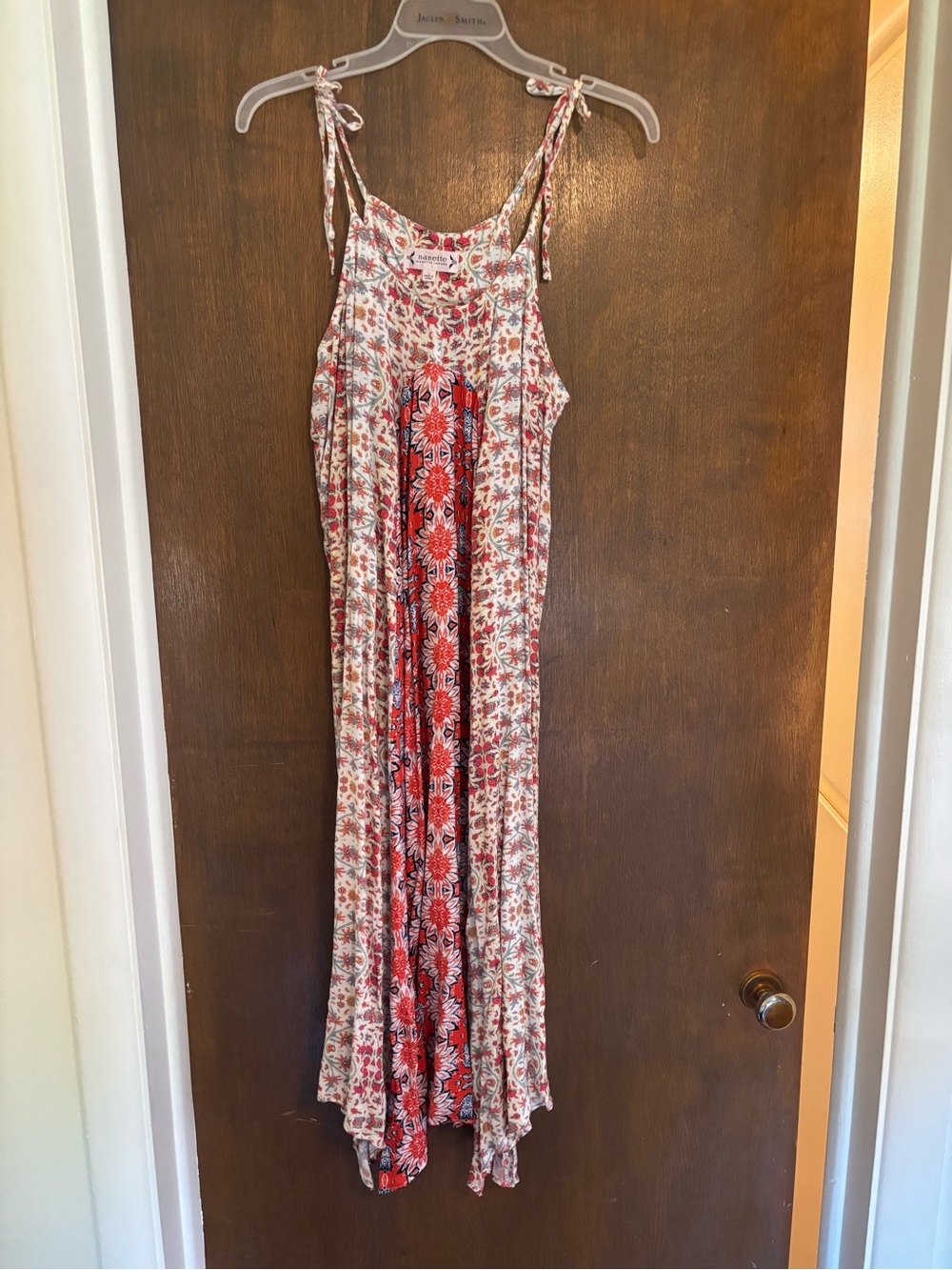 Boho Tie-Strap Floral Midi Dress